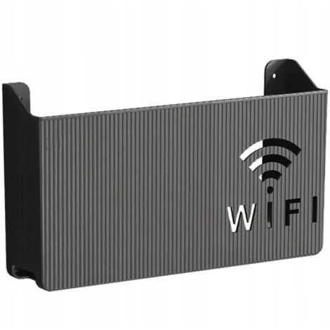SUPPORT MURAL, ÉTAGÈRE MURALE, COUVERCLE POUR COMMUTATEUR DE ROUTEUR WIFI, NOIR WI-FI