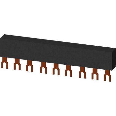 Jeu de barres de raccordement à fourche 3P (9 modules) pour 3 disjoncteurs 3RV1915-1BB (1/2)
