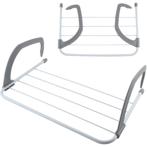 Etendoir Sèche-linge pour balcon 50x15x29 cm plastique (1/5)