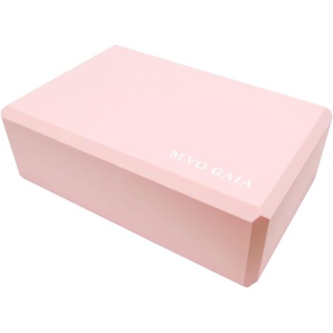 Bloc de yoga MYO GAIA - La mousse EVA sans latex offre un excellent soutien et une surface douce et antidérapante, idéale pour le yoga, le Pilates et la méditation. (EVA rose)
