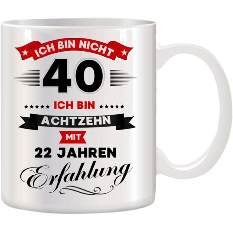 Mug humoristique, cadeau pour un 40e anniversaire