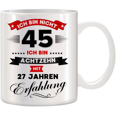 Mug humoristique, cadeau pour un 45e anniversaire (1/2)