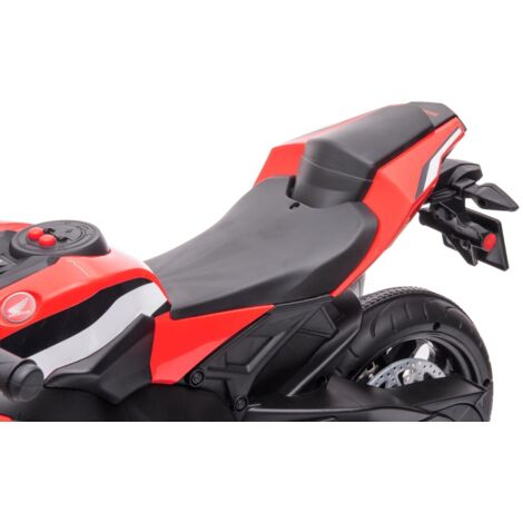 Moto électrique Enfant BabyCar Honda CBR – 12V 30W – MP3, Sons Et Lumières – Blanc – Dès 3 Ans