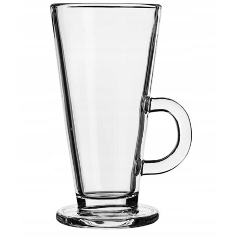 Verre à café latte avec anse, transparent, 260 ml (1/2)