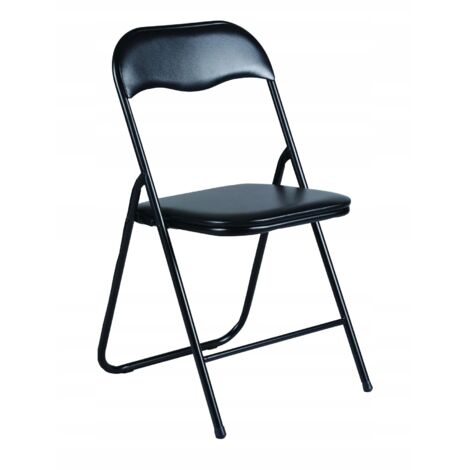 Chaise de jardin pliante en métal noir Furnitex (1/5)
