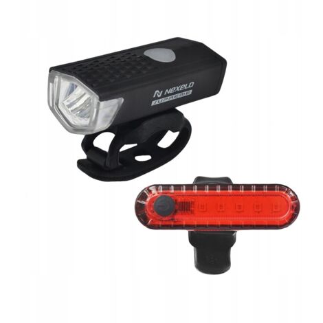 Ensemble d'éclairage vélo USB NEXELO SUPREME L177039NEX 120 lumens (1/5)