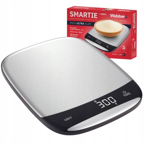 Balance de cuisine WEBBER INOX, électronique, précise, écran LCD, 10 kg, USB, tare (1/5)