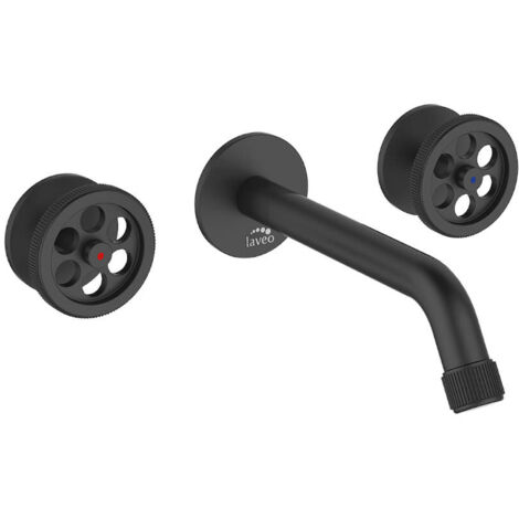 Robinet Salle De Bain Mitigeur Lavabo Noir Industriel Muro Encastré (1/2)