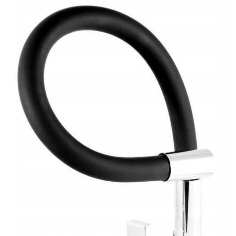 Robinet d'évier de cuisine flexible ELZA noir (1/4)