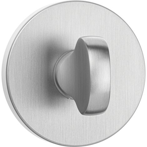 Rosace ronde pour WC, poignée de porte intérieure, plaque argent mat Kuchinox (1/2)