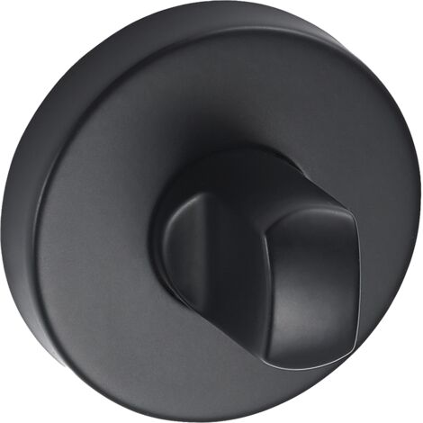 Rosace ronde pour poignée de porte de WC, acier inoxydable noir mat, 53 mm (1/2)