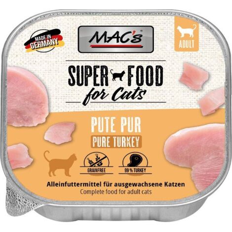 MAC's Cat  SUPER ALIMENT  Barquette de 100 g - Dinde 100 g