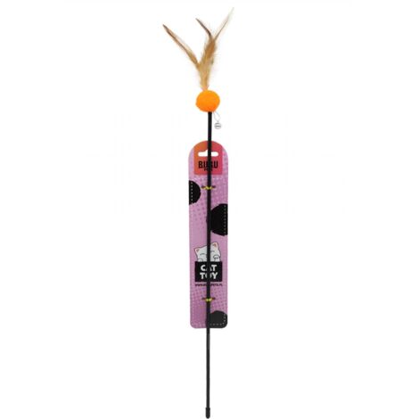 Bubu Pets Jouet pour chat Canne à pêche avec balle et plume 55 cm - Canne à pêche avec balle et plume 55 cm (1/3)