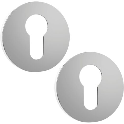 Rosace ronde pour poignée de porte intérieure argentée Kuchinox (1/3)