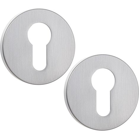 Rosace ronde pour poignée de porte intérieure, argent mat, Kuchinox (1/3)