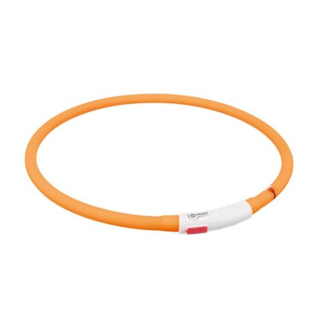 Flash anneau lumineux usb, en silicone XS-XL: 70 cm/ø 10 mm, orange (1/2)