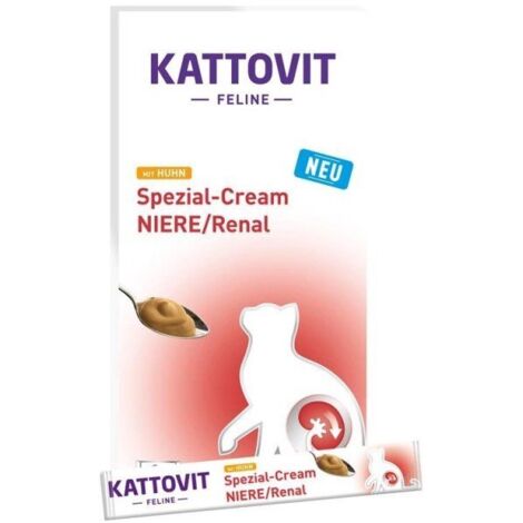 Kattovit Crème de pâtes Niere / Renal Friandises pour chats 6 x 15 g - Poulet Renal 90 g