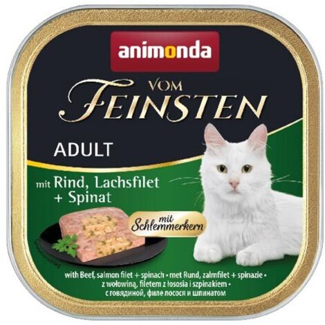 Animonda Vom Feinsten - Bœuf, Saumon et Épinards pour Chats (100g) (1/3)