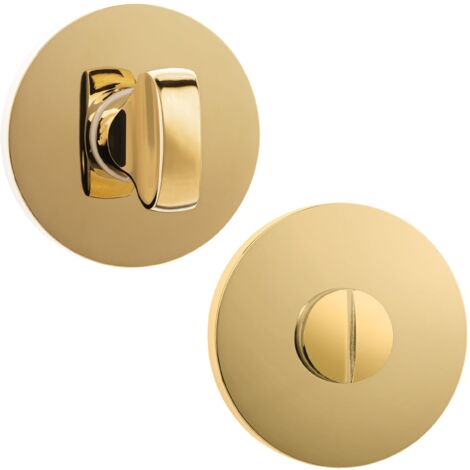 Rosace de toilette ronde pour poignée intérieure, dorée, Kuchinox