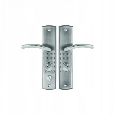 Poignée de porte extérieure droite 72 mm avec insert en chrome satiné (1/2)