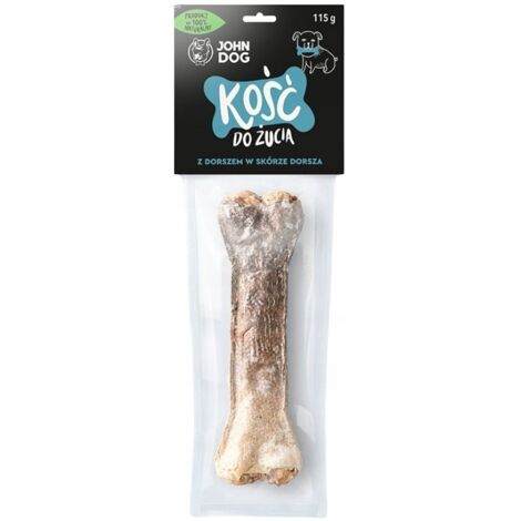 Os à mâcher John Dog Os à mâcher pour chien Os à mâcher 12 cm (1 pièce) - Os avec morue enrobée de peau de morue 12 cm (1/5)