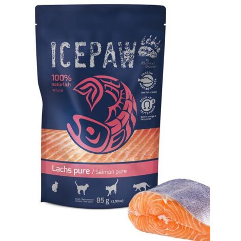 ICEPAW  Filet de poisson pur pour chat  Sachet de 85 g - Saumon 85 g