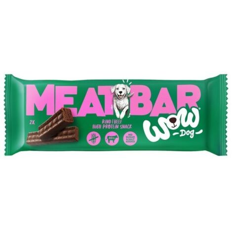 Wow Dog Barre de viande Barre de viande pour chiens 40 g - Bœuf 40 g (1/2)