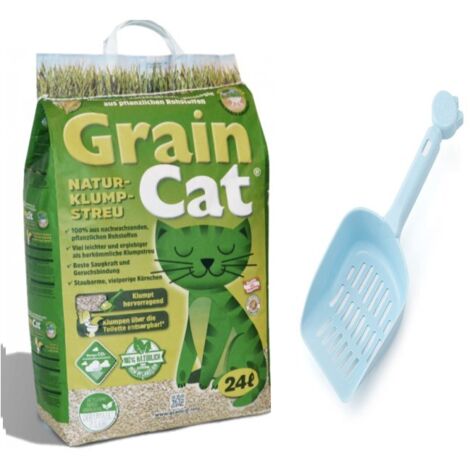 Grain Cat  Litière agglomérante naturelle - Green Cat - Conditionnement 24 L