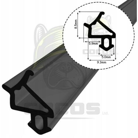 Joint d'étanchéité pour fenêtres PVC S-1530 NOIR 1m (1/5)