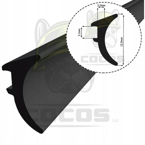 Joint d'étanchéité pour fenêtres PVC S-332 NOIR 1m