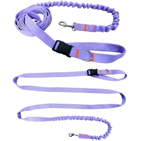 Laisse pour chien avec absorbeur de choc 280 cm WRZOS réglable sport (1/5)
