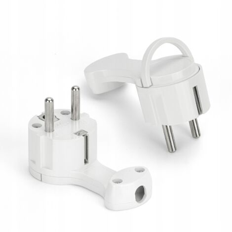 Connecteur plat coudé avec support, blanc, WT-16UP, 16 A (1/5)