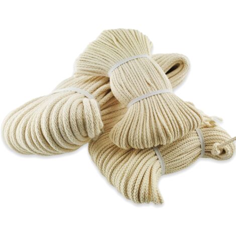 Mèche pour lampes à huile, torches, ronde, 2,5 mm, 1 m (1/5)
