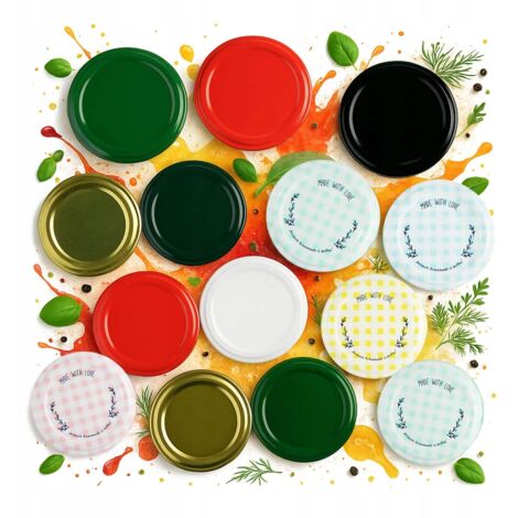 10 bouchons à vis de 53 mm de diamètre pour bocaux et bouteilles (1/5)