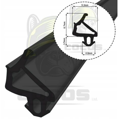 Joint pour fenêtres PVC S-1386 PLASTMO NOIR 1m (1/5)