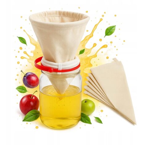 Sac filtrant conique de 3 L pour la filtration des liqueurs, vins, jus et moûts (1/5)
