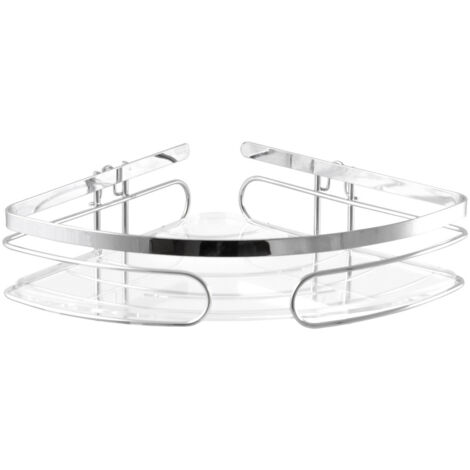 Étagère de douche d'angle autocollante en fil chromé AWD INTERIOR 1419 (1/3)