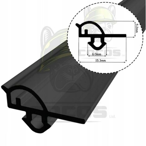 Joint d'étanchéité pour fenêtres PVC S-1900 VEKA NOIR 1m (1/5)