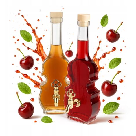 Carafe à vin en forme de violon avec robinet 500 ml, cadeau de liqueur de vin 0,5 l (1/5)