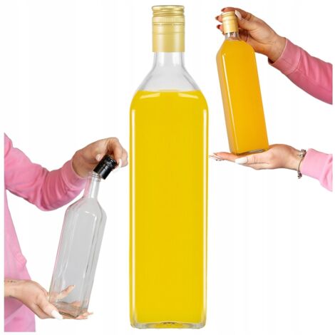 Bouteille de MARASCA CLEAR 1 l pour huile d'olive, teintures, vinaigre, sirop, jus 1000 ml