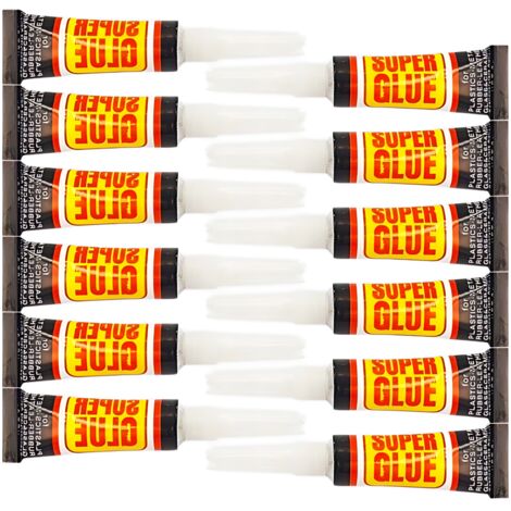 SUPER COLLE ULTRA PUISSANTE, LOT DE 12 CYANOACRYLIQUES