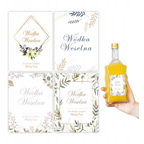 10 étiquettes autocollantes pour vodka de mariage (alcool de mariage) (1/5)