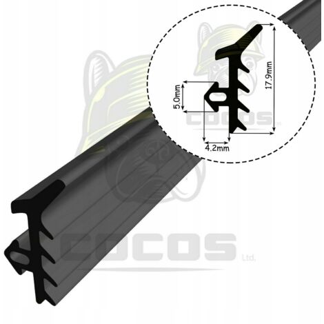 Joint d'étanchéité pour fenêtres PVC S-1124 PANORAMA NOIR 1m (1/5)