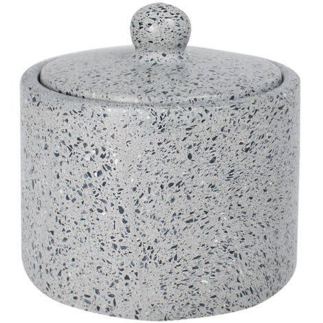 Q-BATH PREMIUM DECOR 1557 Contenant cosmétique, gris terrazzo (1/5)