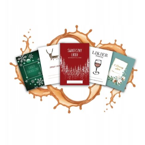 10 étiquettes autocollantes de Noël pour bouteilles de liqueur - Cadeau (1/5)