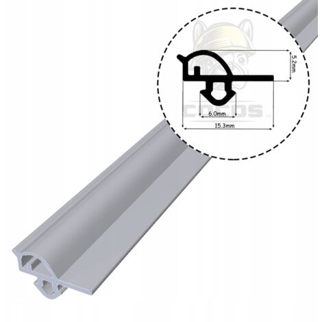 Joint d'étanchéité pour fenêtres PVC S-1900 VEKA GRIS 1m
