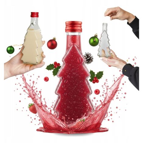 Bouteille en verre SAPIN DE NOËL 250 ml pour liqueurs, teintures, vin BOUTEILLES EN VERRE NOËL (1/5)