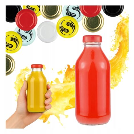 Bouteille de jus, sirop de jus, bouteilles de jus 330 ml + couvercle fi33 (1/5)