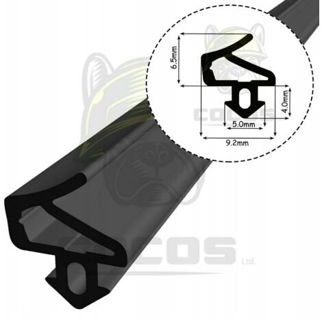 Joint d'étanchéité pour fenêtres PVC S-1251 SALAMANDER NOIR 1m (1/5)
