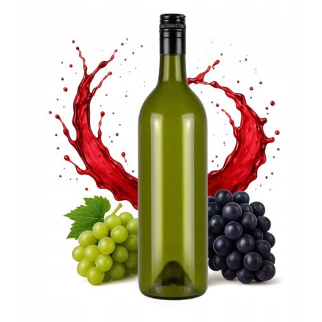 Bouteille en verre de 750 ml avec bouchon à vis pour vin, teinture, jus, alcool (1/5)
